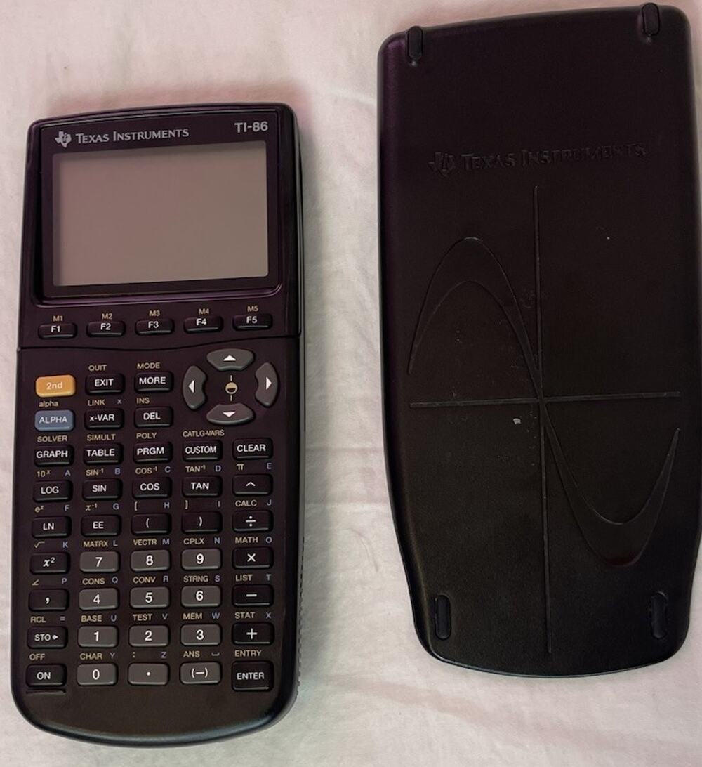 Texas Instruments Ti-86 Graphing Calculator With Slide Cover Tested